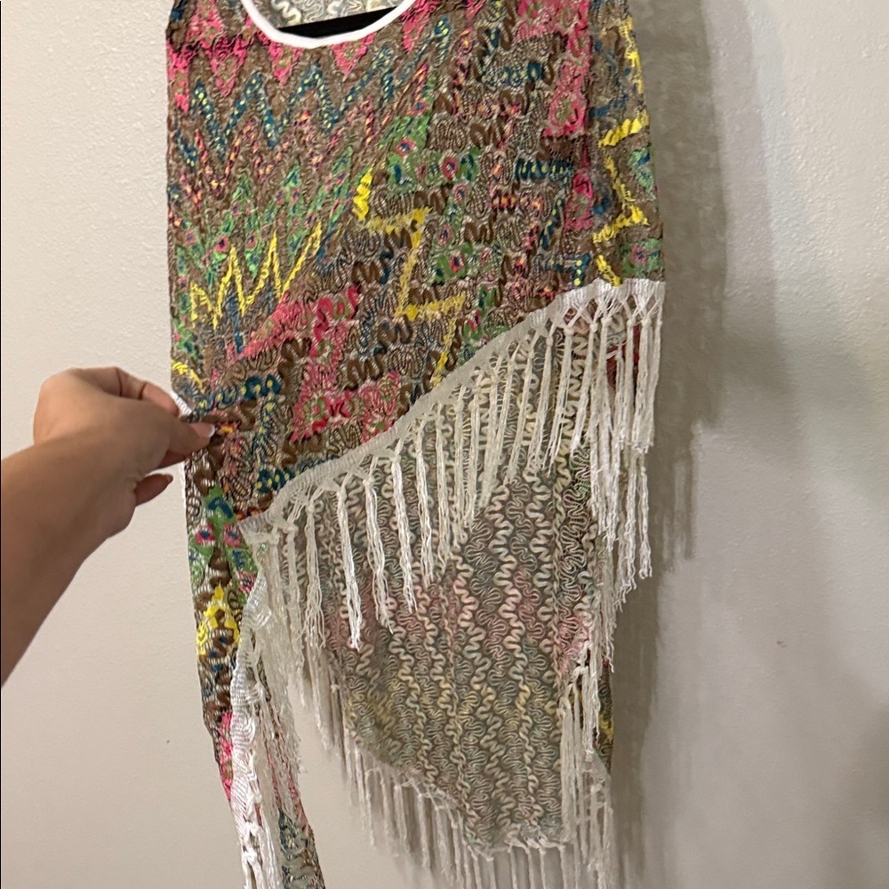Colorful Chevron Fringe Cover-Up - Picture 2 of 2
